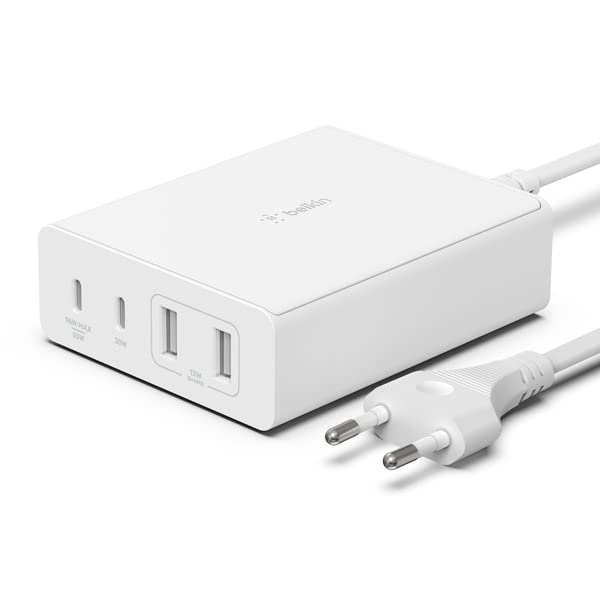 Belkin 4-Port 108W - GaN Charger | USB -C PD Fast Charge & USB-A Ports - NEW