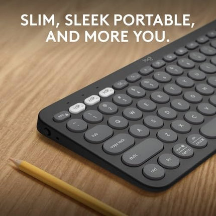 Logitech Pebble Keys 2 K380s, Multi-Device Bluetooth Wireless Keyboard with Customisable Shortcuts, Slim and Portable, Easy-Switch for Windows, macOS, iPadOS, Android, Chrome OS - Openbox