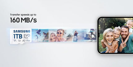 SAMSUNG EVO Plus 256GB Micro w/SD Adaptor SDXC - NEW