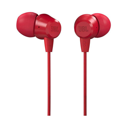 JBL C50HI, Wired in Ear Headphones with Mic, One Button Multi-Function Remote, Lightweight & Comfortable fit (Assorted Color) - Openbox