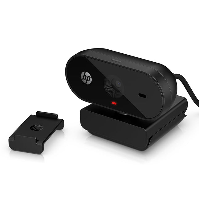 HP 320 FHD Webcam 1080 Full HD 30fps - Plug and Play Setup, Wide-Angle View for Video Calling on Skype, Zoom, Microsoft Teams and Other - Openbox