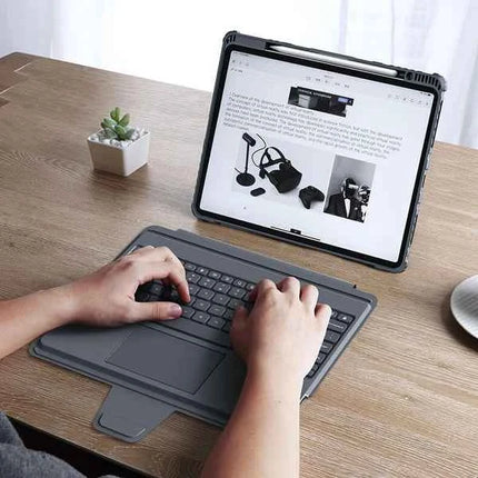Nilllkin Bumper Combo Backlit Keyboard Case Type Case for Apple iPad 10th gen & 11th Gen 11"(A16)(2025) [Magnetic Detachable] Keyboard Protective Case with Multi-Touch Trackpad & Wireless Pencil Holder - New Sealed Pack