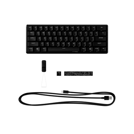 HyperX Alloy Origins 60 Smartchoice- USB-C Mechanical Gaming Keyboard - Ultra Compact 60% Form Factor - Red Switch - Double Shot PBT Keycaps - RGB LED Backlit - NGENUITY Software Compatible - Openbox