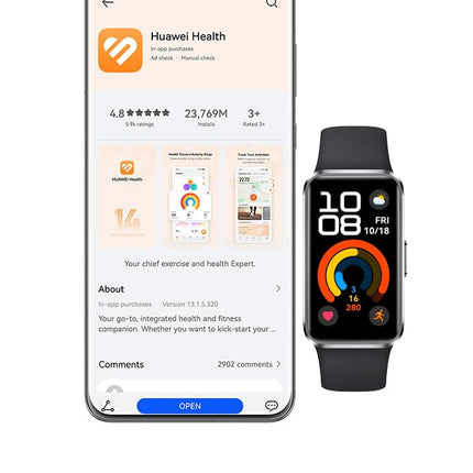 Huawei Band 10 Smartwatch with AI-Powered Fitness Monitoring, Pro-Level Sleep Analysis, Emotional Wellbeing Assistant,Streamlined Metallic Design,Fast Charging,iOS Android - Openbox