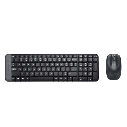 Logitech MK220 Compact Wireless Keyboard and Mouse Combo for Windows, 2.4 GHz Wireless with Unifying USB-Receiver, 24 Month Battery, Compatible with PC, Laptop - New