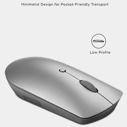 Lenovo 600 Bluetooth 5.0 Silent Mouse: Compact, Portable, Dongle-Free Multi-Device connectivity with Microsoft Swift Pair | 3-Level Adjustable DPI up to 2400 (Assorted Color) - OpenBox