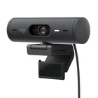 Logitech Brio 500 Full HD Webcam with Auto Light Correction, Show Mode, Dual Noise Reduction Mics, Webcam Privacy Cover, Works with Microsoft Teams, Google Meet, Zoom, USB-C Cable - Openbox