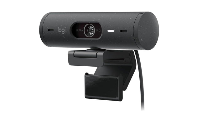 Logitech Brio 500 Full HD Webcam with Auto Light Correction, Show Mode, Dual Noise Reduction Mics, Webcam Privacy Cover, Works with Microsoft Teams, Google Meet, Zoom, USB-C Cable - Openbox