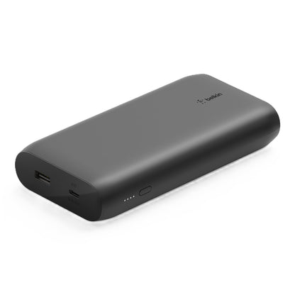 Belkin 20000 mAH Lightweight/Slimmest Power Bank w/ 1 USB-C Port and 2 USB-A Ports | 15W Charging for iPhone Series, Samsung Galaxy, Google Pixel & More | 2 Years Warranty & Upto 2L CEW | Black