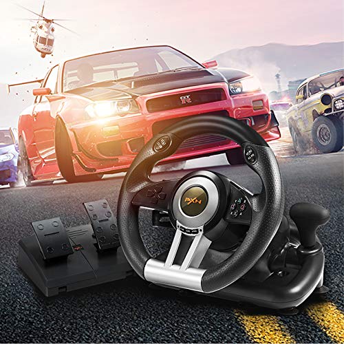 PXN V3II PC Racing Wheel, USB Car Race Gaming Steering Wheel with Pedals for Windows PC/PS3/PS4/Xbox One/Nintendo Switch - OPENBOX