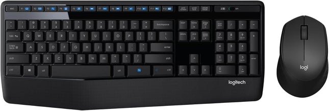 Logitech MK345 Wireless Combo Full-Sized Keyboard with Palm Rest and Comfortable Right-Handed Mouse, 2.4 GHz Wireless USB Receiver, Compatible with PC, Laptop - Openbox