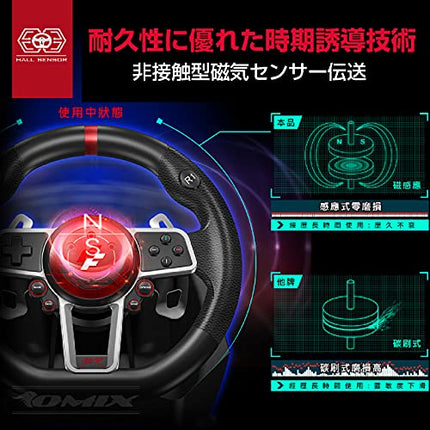Flashfire Suzuka 900R Racing Wheel Set With Clutch pedals and H-shifter for PC, PS3, PS4, Xbox 360, XBOX ONE and Nintendo Switch(Es900R) - OPENBOX