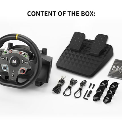 NiTHO Drive Pro ONE V24 Gaming Steering Wheel for PC, PS4, Xbox One, Xbox Series X|S and Switch, 270° Racing Wheel with Floor Pedals, Driving Car Simulator for Arcade Racing and Driving Games - OPENBOX