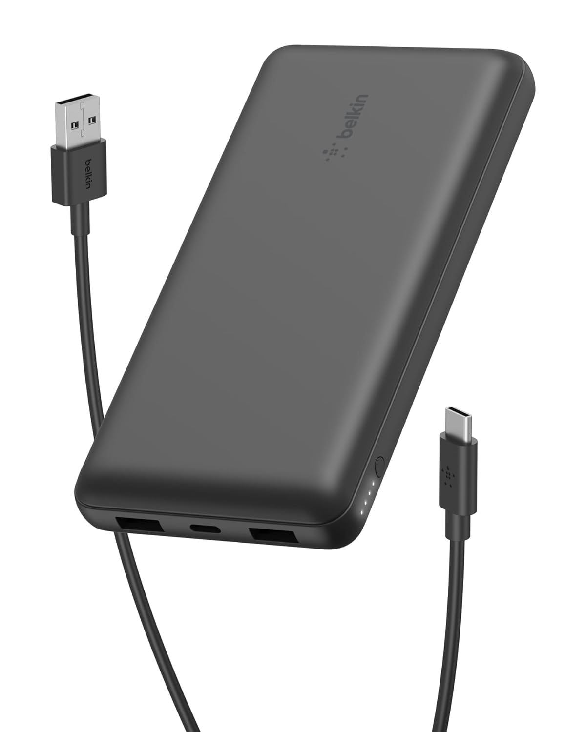 Belkin 20000 mAH Lightweight/Slimmest Power Bank w/ 1 USB-C Port and 2 USB-A Ports | 15W Charging for iPhone Series, Samsung Galaxy, Google Pixel & More | 2 Years Warranty & Upto 2L CEW | Black