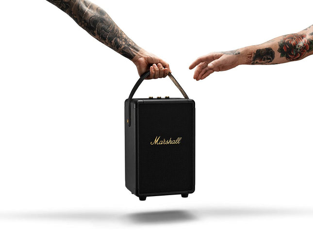 Marshall Tufton 80 Watt Wireless Bluetooth Portable Speaker (Black & Brass) - New Sealed