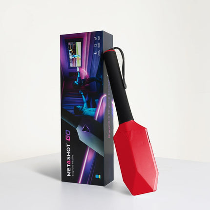 MetaShot GO Smart Cricket Bat Game RED | Motion Sensor Cricket Bat for TV & Mobile | Indoor Cricket Gaming Controller | Multiplayer Cricket Game - Openbox