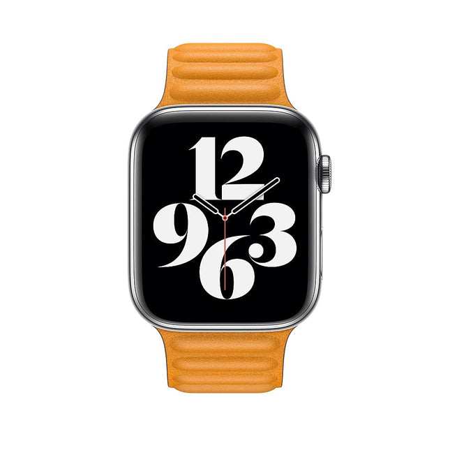 Apple Watch Leather Link  (44mm) / (45mm) / (49mm) - California Poppy - Large - OPENBOX