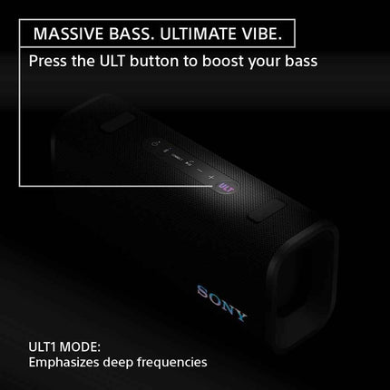 Sony ULT Field 3 Bluetooth Speaker, 48W Massive Bass, 24Hr Battery, IP67 Water/Dust/Shock/Rustproof, Hands-Free Calling, Quick Charge, Strap-Grey - Openbox