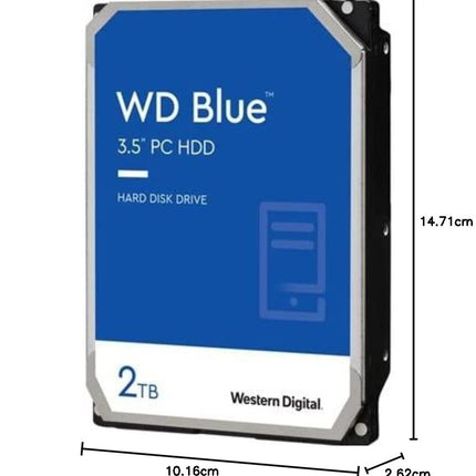 2TB WD Blue 3.5" SATA 6 Gb/s PC Hard Drive - Openbox