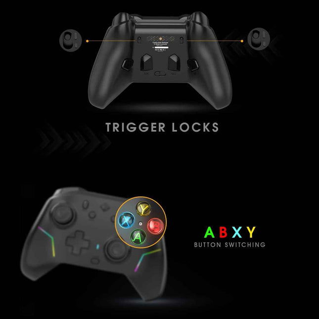 Cosmic Byte Starforge Tri-Mode Controller | Optical Triggers with Trigger Locks | TMR Replaceable Joysticks | Impulse Trigger Feedback | HD Voice Coil Vibration | Macro Back Buttons | RGB & Tri-Mode Connectivity - Openbox