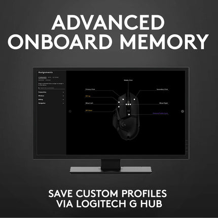 Logitech G502 Hero High Performance Wired USB Gaming Mouse, Hero 25K Sensor, 25,600 DPI, RGB, Adjustable Weights, 11 Programmable Buttons, On-Board Memory, PC/Mac - Black - Openbox
