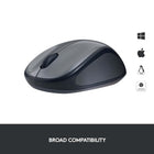 Logitech M235 Wireless Mouse, 1000 DPI Optical Tracking, 12 Month Life Battery, Compatible with Windows, Mac, Chromebook/PC/Laptop - Grey - Openbox