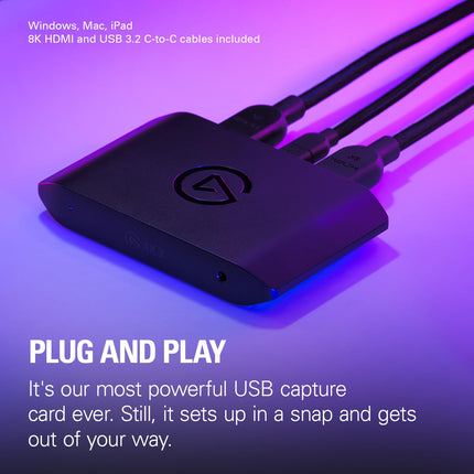 Elgato 4K X – Capture Up to 4K144 with Ultra-Low Latency on PS5/Pro, Xbox Series X/S, Nintendo Switch, OBS and More, HDMI 2.1, VRR, HDR10, USB 3.2 Gen 2, for Streaming & Recording, PC/Mac/iPad - openbox