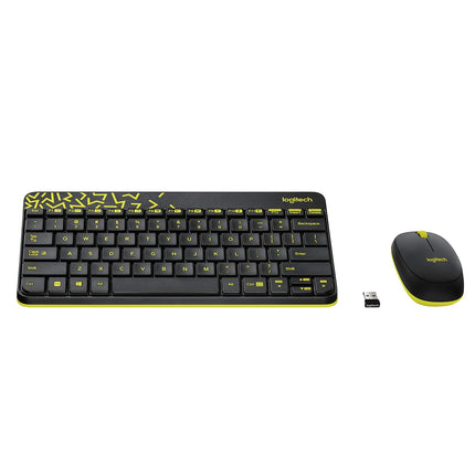 Logitech MK240 Nano Wireless USB Keyboard and Mouse Set, 12 Function Keys 2.4GHz Wireless, 1000DPI, Spill-Resistant Design, PC/Mac, Black - Sealed Pack