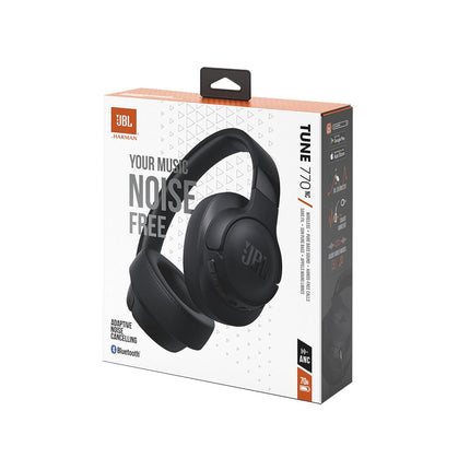JBL Tune 770NC Wireless Over Ear Headphones with Adaptive Noise Cancellation, Upto 70H Battery, Smart Ambient, Speed Charge, Customized EQ, Google Fast Pair, Multipoint Connect, BT 5.3 - Black - OPENBOX