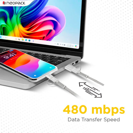 Neopack Almighty 4IN1 Nylon Braided Cable 60W Compatible with Multiple Devices, iPhone 17/16/15/14/13/12 Series/iPad/Smartphones/Tablets/Macbooks/Laptops & More - NEW