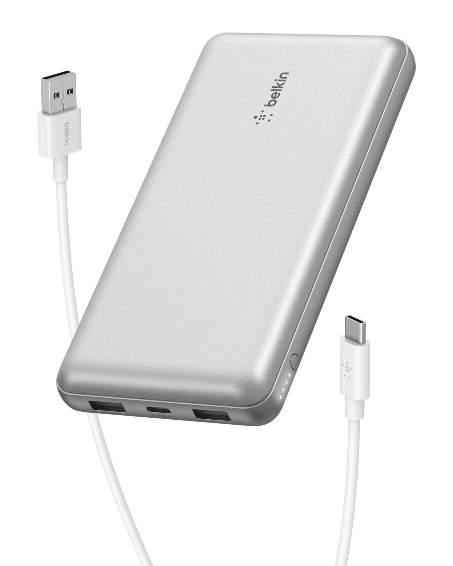 Belkin 20000 mAH Lightweight/Slimmest Power Bank w/ 1 USB-C Port and 2 USB-A Ports | 15W Charging for iPhone Series, Samsung Galaxy, Google Pixel & More | 2 Years Warranty & Upto 2L CEW | Black