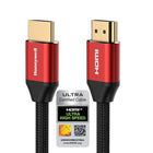 Honeywell HDMI Cable 2.1 with Ethernet, 8k@60Hz, 4k@120Hz UHD Resolution, 48 GBPS Transmission Ultra High Speed, Dolby DTS, eARC,3D - Openbox