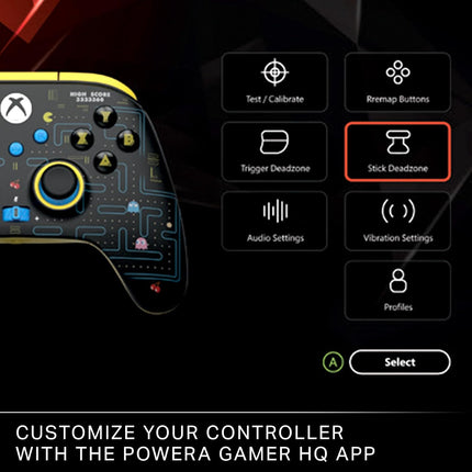 PowerA Wireless Gaming Controller for Xbox Series X/S, Xbox One, PC, Windows 10/11, Hall Effect Thumbsticks & Triggers, Low Latency Wireless, Glow in the Dark, PAC-MAN SE (Officially Licensed) - Openbox - B Grade