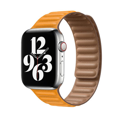 Apple Watch Leather Link  (44mm) / (45mm) / (49mm) - California Poppy - Large - OPENBOX