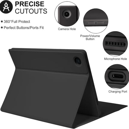 typecase Keyboard Case for Samsung Galaxy Tab A11+ / A11 Plus 2025 (11 Inch) & A9+/ A9 Plus 2023 (11 inch) with Multi Viewing Angle, Wireless Detachable Folio KB Cover with S Pen Holder-Black - Openbox