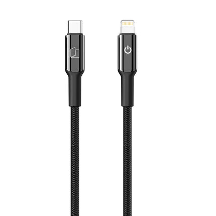 Neopack 1.5M USB-C to Lightning Connector Smart Auto-off Cable 30W Compatible with iPhone, Macbooks, iPad and More (Black)