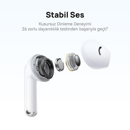 Huawei FreeBuds SE 2, 40-Hour Battery Life, Compact and Comfortable to Grip, 3 Hours of Music Playback on a 10-Minute Charge, IP54 Dust & Splash Resistance, Robust Bluetooth 5.3 Connections (White) - OPENBOX