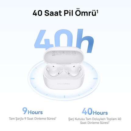 Huawei FreeBuds SE 2, 40-Hour Battery Life, Compact and Comfortable to Grip, 3 Hours of Music Playback on a 10-Minute Charge, IP54 Dust & Splash Resistance, Robust Bluetooth 5.3 Connections (White) - OPENBOX