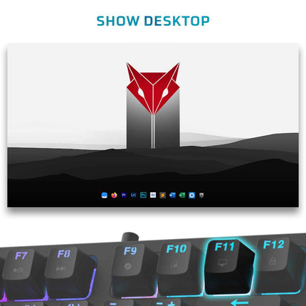 EvoFox Katana X2 FS Mechanical Gaming Keyboard | 3‑Pin Replaceable Clicky Blue Switches, Dynamic Backlighting, All Keys Anti‑Ghosting, Volume Knob, Copilot, Xbox Gamebar, Screenshot - OPENBOX (Assorted Colors)