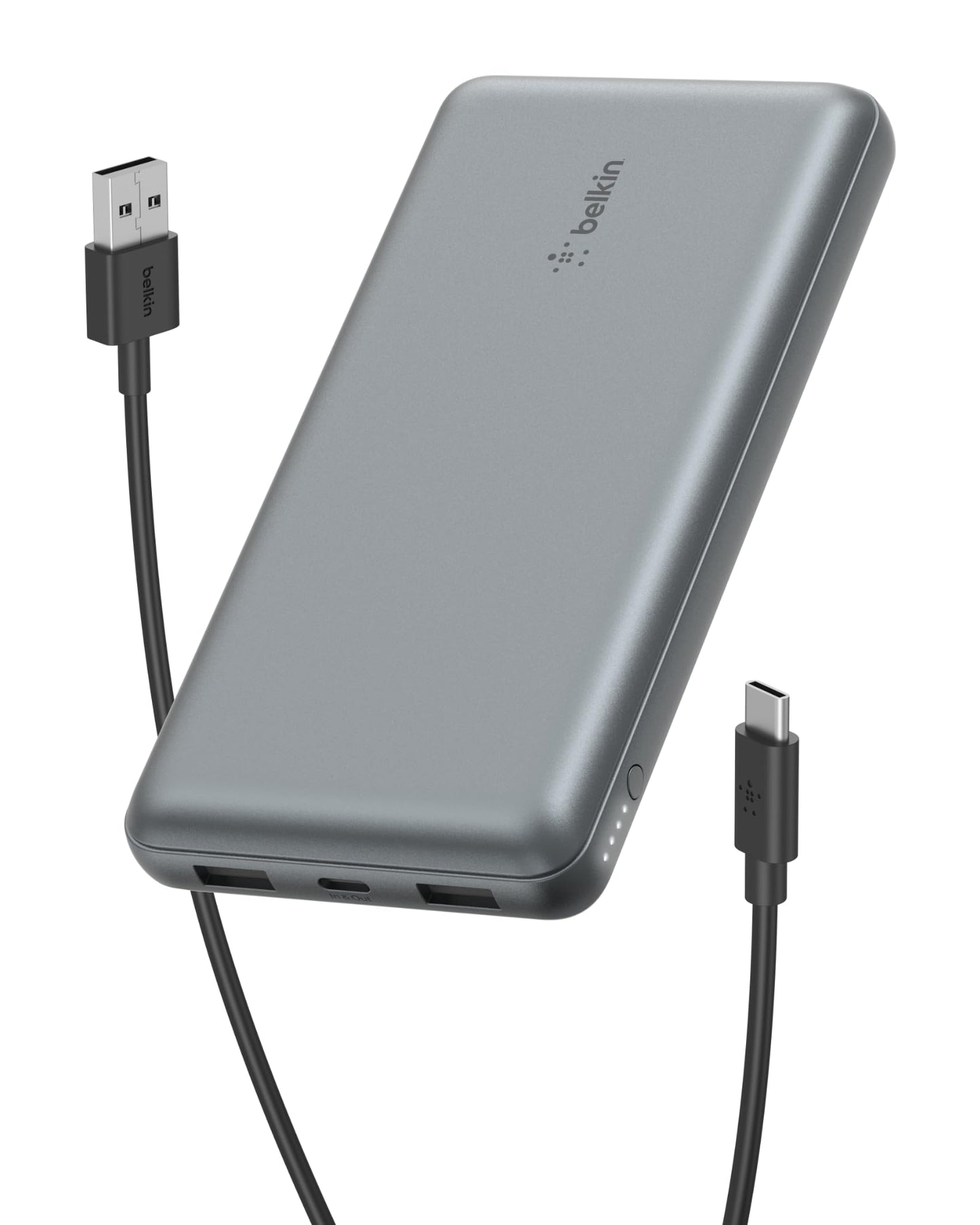 Belkin 20000 mAH Lightweight/Slimmest Power Bank w/ 1 USB-C Port and 2 USB-A Ports | 15W Charging for iPhone Series, Samsung Galaxy, Google Pixel & More | 2 Years Warranty & Upto 2L CEW | Black