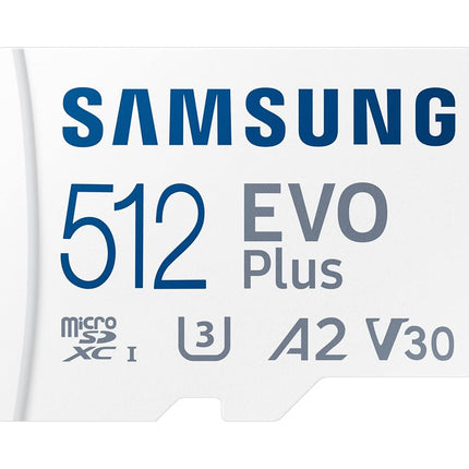 SAMSUNG EVO Plus 512GB Micro w/SD Adaptor SDXC - OPENBOX