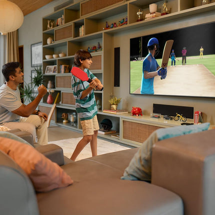 MetaShot GO Smart Cricket Bat Game RED | Motion Sensor Cricket Bat for TV & Mobile | Indoor Cricket Gaming Controller | Multiplayer Cricket Game - Openbox