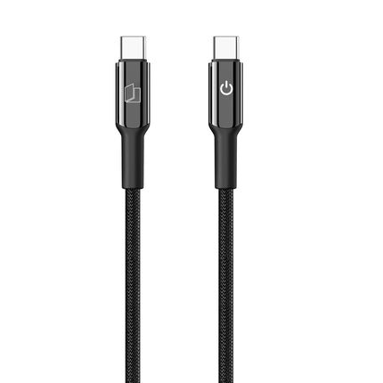 Neopack 1.5M USB-C to C Connector Smart Auto-off Cable 60W Compatible with New Notebook, Macbook, Smartphones, Tablets, Power Banks, Earbuds and All USB-C Enabled Devices (Black) - NEW