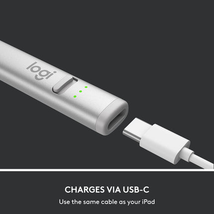 Logitech Crayon Digital Pencil for iPad (USB C Port Compatibility Only) - NEW