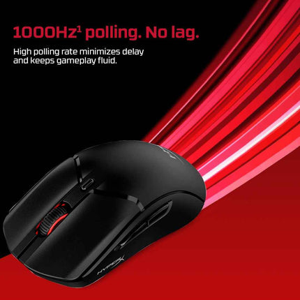 HyperX Pulsefire Haste 2 Dual Wireless RGB Gaming Mouse, Up to 26K DPI, HyperX 26K Sensor, 61g Ultra Lightweight, 100 Hr Battery Life, 1K Hz Polling Rate, 24 Months Warranty - Black - openbox
