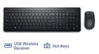 Dell KM3322W Wireless USB Keyboard and Mouse Combo, Anti-Fade & Spill-Resistant Keys, up to 36 Month Battery Life, 3Y Advance Exchange Warranty - Openbox