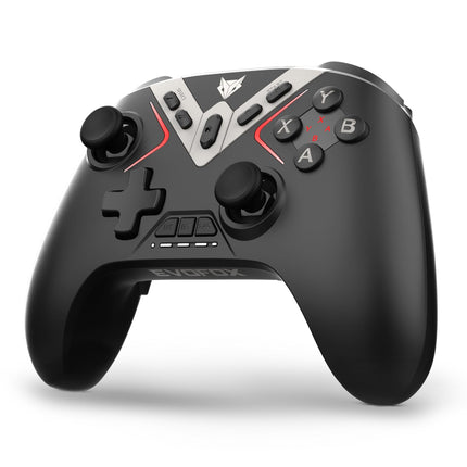 EvoFox One X Wireless Gaming Controller for PC, Switch, Android, iOS & macOS, Tri-Mode, Hall Effect Joysticks & Triggers, On-the-fly 6 Axis Gyro, 1000Hz Polling, Macro buttons, 800mAh Battery (Black)