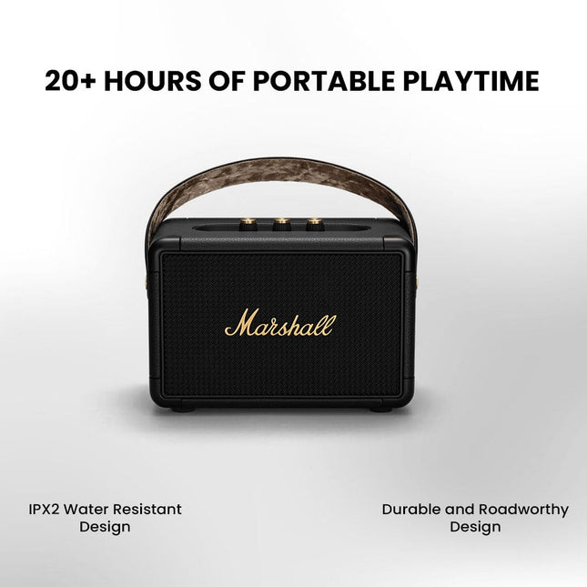 Marshall Kilburn II 36W Portable Bluetooth Speaker - Black & Brass - New Sealed