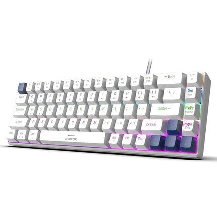 EvoFox Katana S Mini Wired Mechanical Keyboard | Hot-Swappable Silent Red Switches | 68-Key Compact Layout | Vivid Rainbow Backlighting | 1000Hz Polling Rate, All Keys Anti-Ghosting - Openbox (Assorted Color)