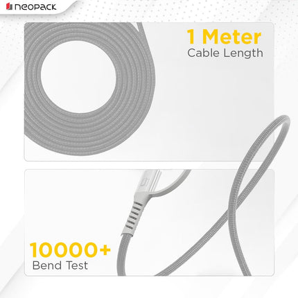 Neopack Almighty 4IN1 Nylon Braided Cable 60W Compatible with Multiple Devices, iPhone 17/16/15/14/13/12 Series/iPad/Smartphones/Tablets/Macbooks/Laptops & More - NEW